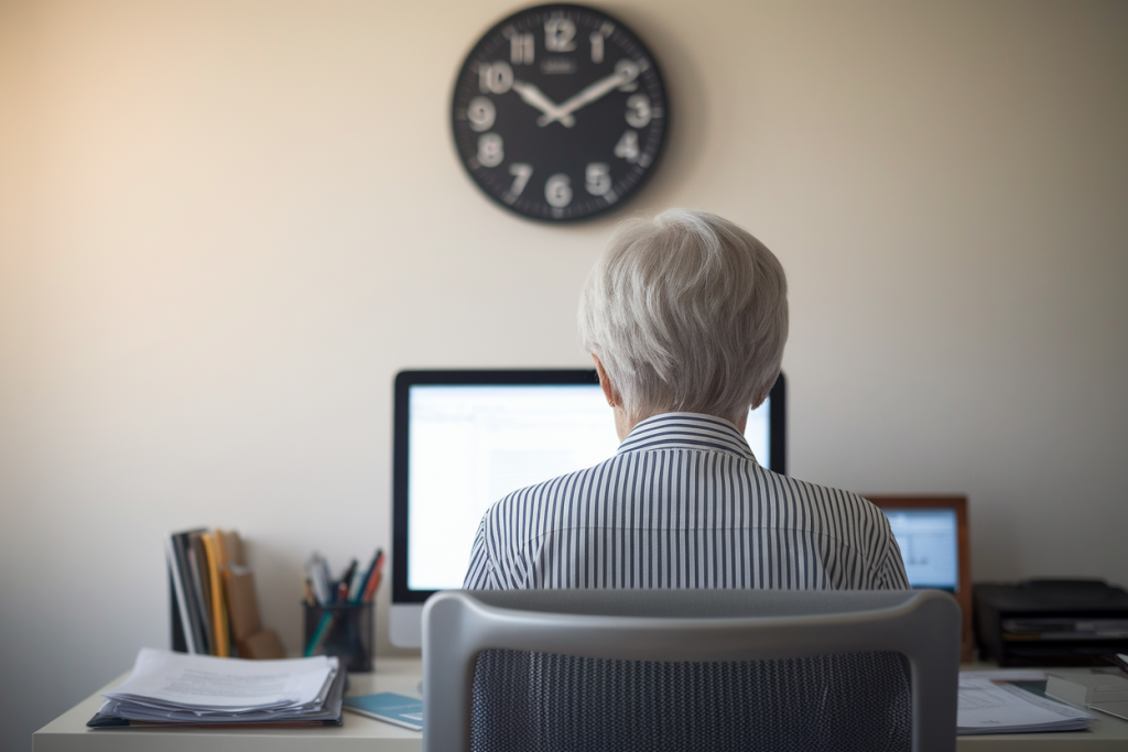 personne-agee-dos-bureau-ordinateur-horloge