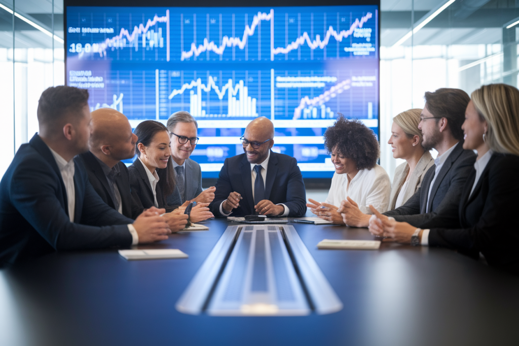 groupe-professionnels-table-conference-moderne