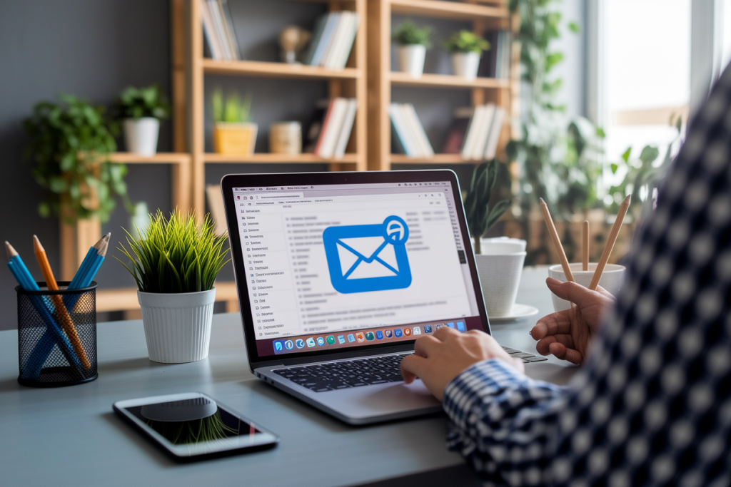 personne-bureau-ordinateur-etageres-plantes