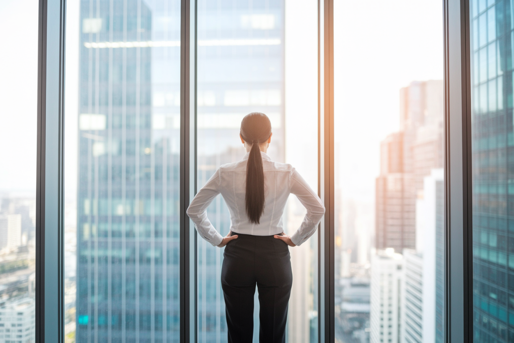 professionnel-costume-dos-fenetre-ville
