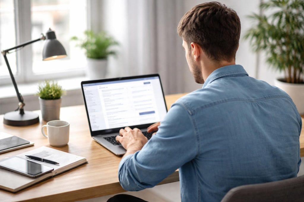 bureau-moderne-personne-ordinateur-lumiere