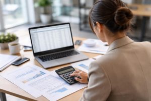 personne-table-ordinateur-portable-calculatrice
