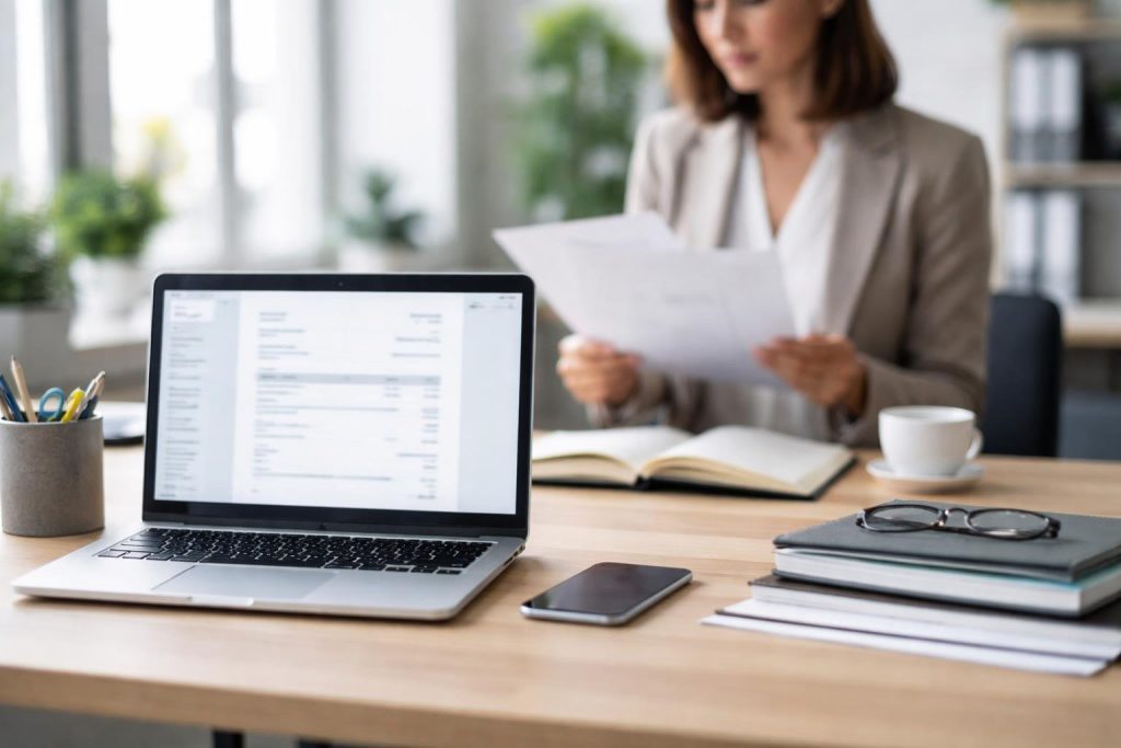 bureau-moderne-ordinateur-documents-carnet
